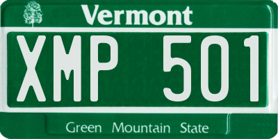 VT license plate XMP501