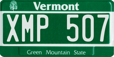 VT license plate XMP507