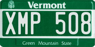 VT license plate XMP508