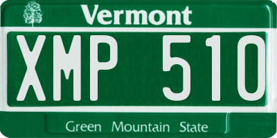VT license plate XMP510