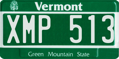VT license plate XMP513