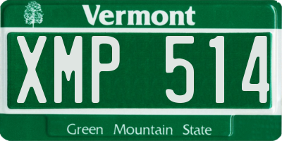 VT license plate XMP514