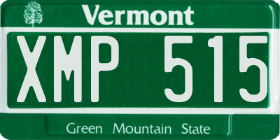 VT license plate XMP515