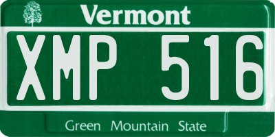 VT license plate XMP516