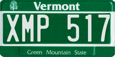 VT license plate XMP517