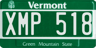 VT license plate XMP518