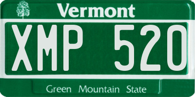 VT license plate XMP520