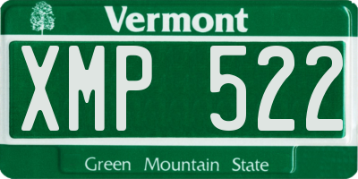 VT license plate XMP522