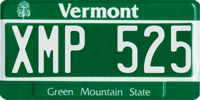 VT license plate XMP525