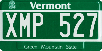 VT license plate XMP527