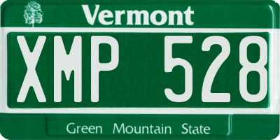 VT license plate XMP528