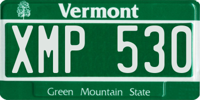VT license plate XMP530