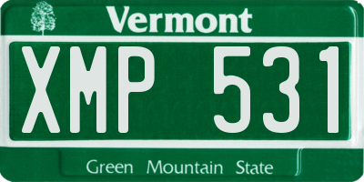 VT license plate XMP531