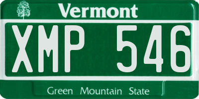 VT license plate XMP546