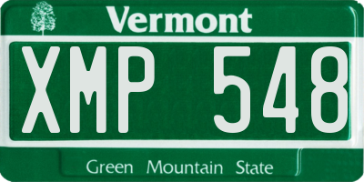VT license plate XMP548
