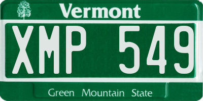 VT license plate XMP549