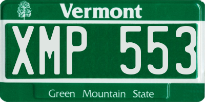 VT license plate XMP553