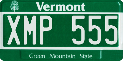VT license plate XMP555
