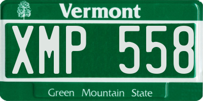VT license plate XMP558