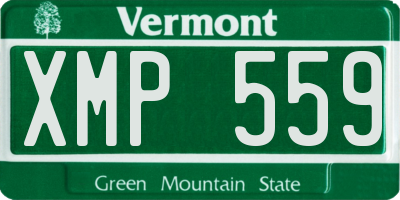 VT license plate XMP559