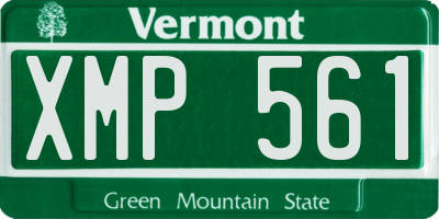 VT license plate XMP561