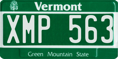 VT license plate XMP563