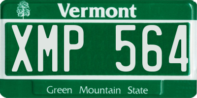 VT license plate XMP564