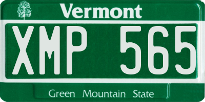 VT license plate XMP565