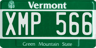 VT license plate XMP566