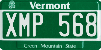 VT license plate XMP568