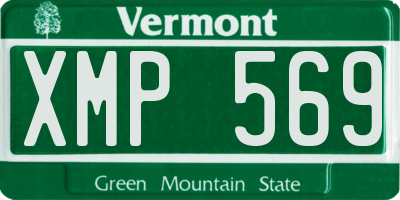 VT license plate XMP569