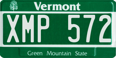 VT license plate XMP572