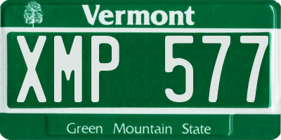 VT license plate XMP577