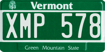 VT license plate XMP578