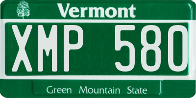 VT license plate XMP580