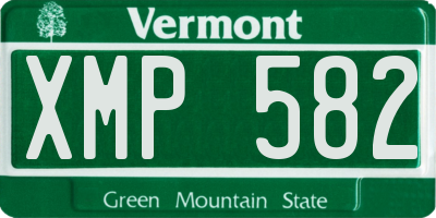 VT license plate XMP582