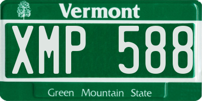 VT license plate XMP588