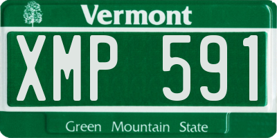VT license plate XMP591