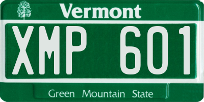 VT license plate XMP601