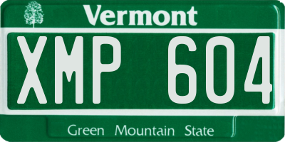 VT license plate XMP604