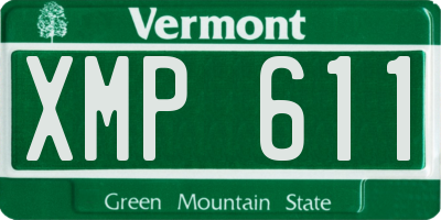 VT license plate XMP611