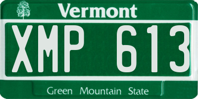 VT license plate XMP613