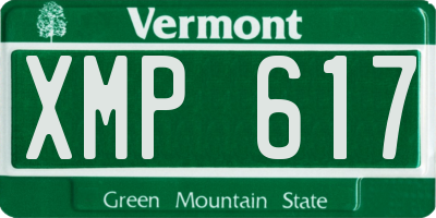 VT license plate XMP617