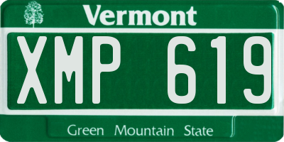 VT license plate XMP619