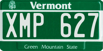 VT license plate XMP627