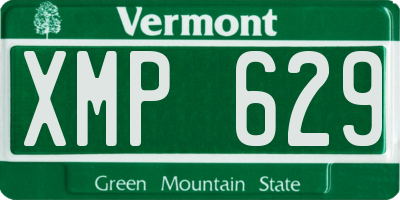 VT license plate XMP629