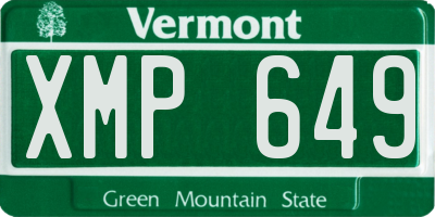 VT license plate XMP649