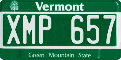 VT license plate XMP657