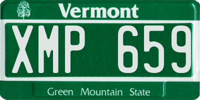 VT license plate XMP659