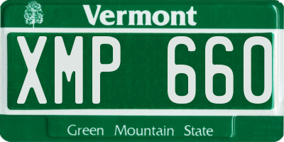 VT license plate XMP660
